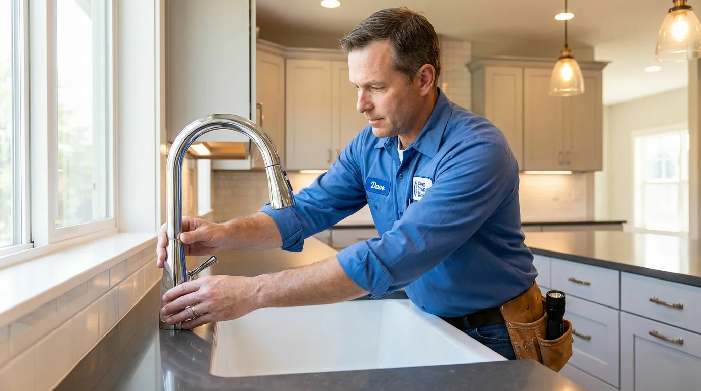 Kitchen faucet installation by Johns Plumbing LLC in Dimmitt