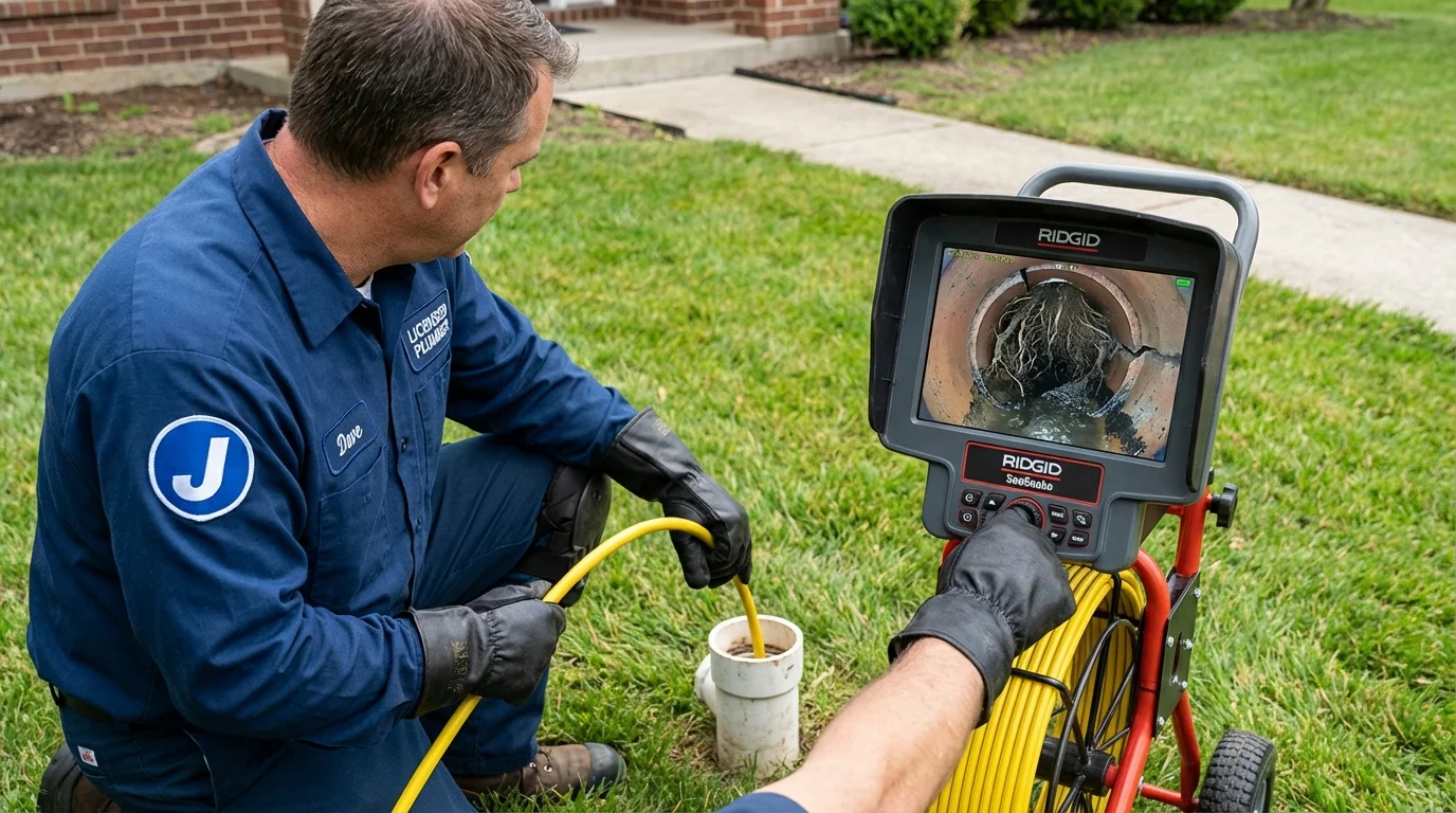Sewer camera inspection being performed by Johns Plumbing LLC in Dimmitt